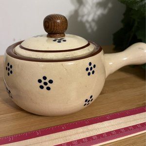 Vintage Ceramic Gailstyn Sutton Bordeaux Crock Pot with Lid